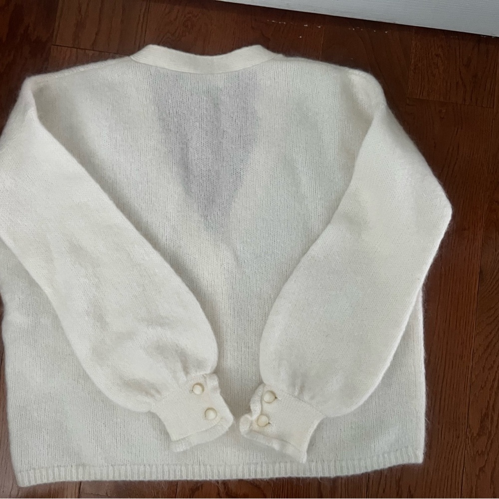 Sezane Mia Mohair Wool Button-Up Cardigan NWOT - Picture 4 of 4
